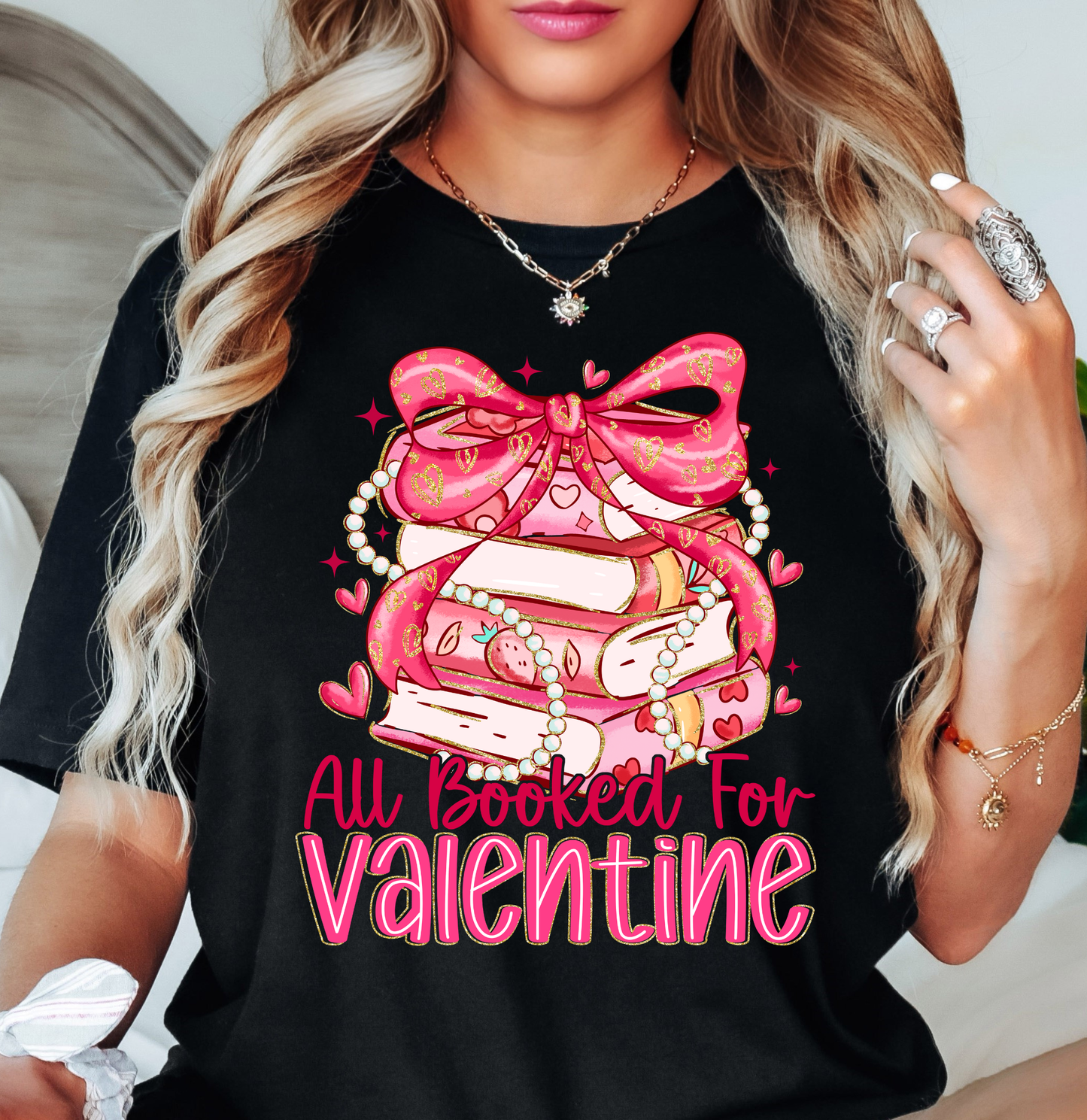 All Booked For Valentine Tee | XoXo Love Collection | Unisex Pre-Shrunk T-Shirt