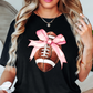 Coquette Football Bow Tee | Groovy Vibes Collection | Unisex Pre-Shrunk T-Shirt