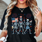 Patriotic Skeletons Tee | Stars and Stripes Collection | Unisex Pre-Shrunk T-Shirt