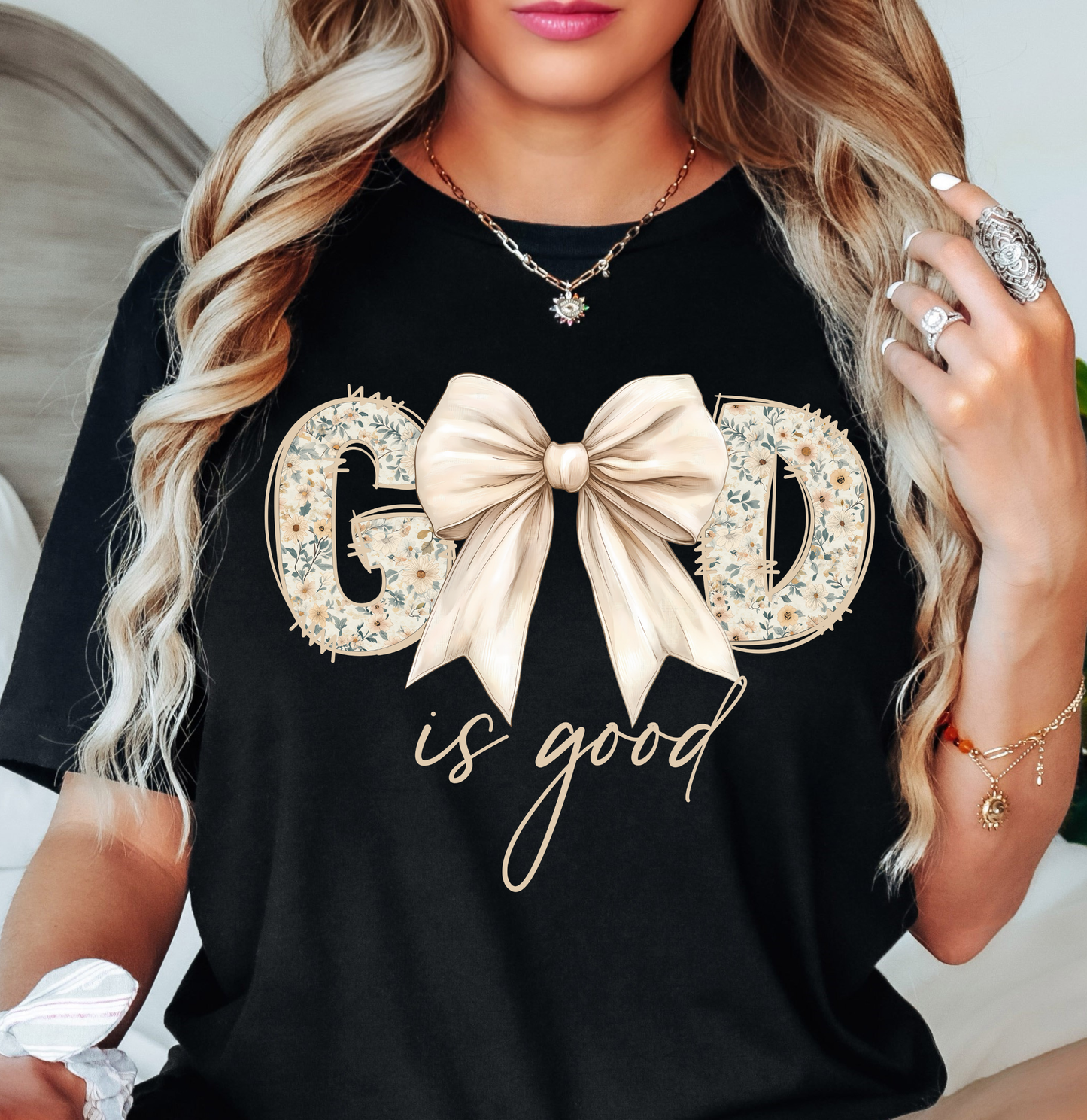 God is Good (Florals) Tee | Walk By Faith Collection | Unisex Pre-Shrunk T-Shirt