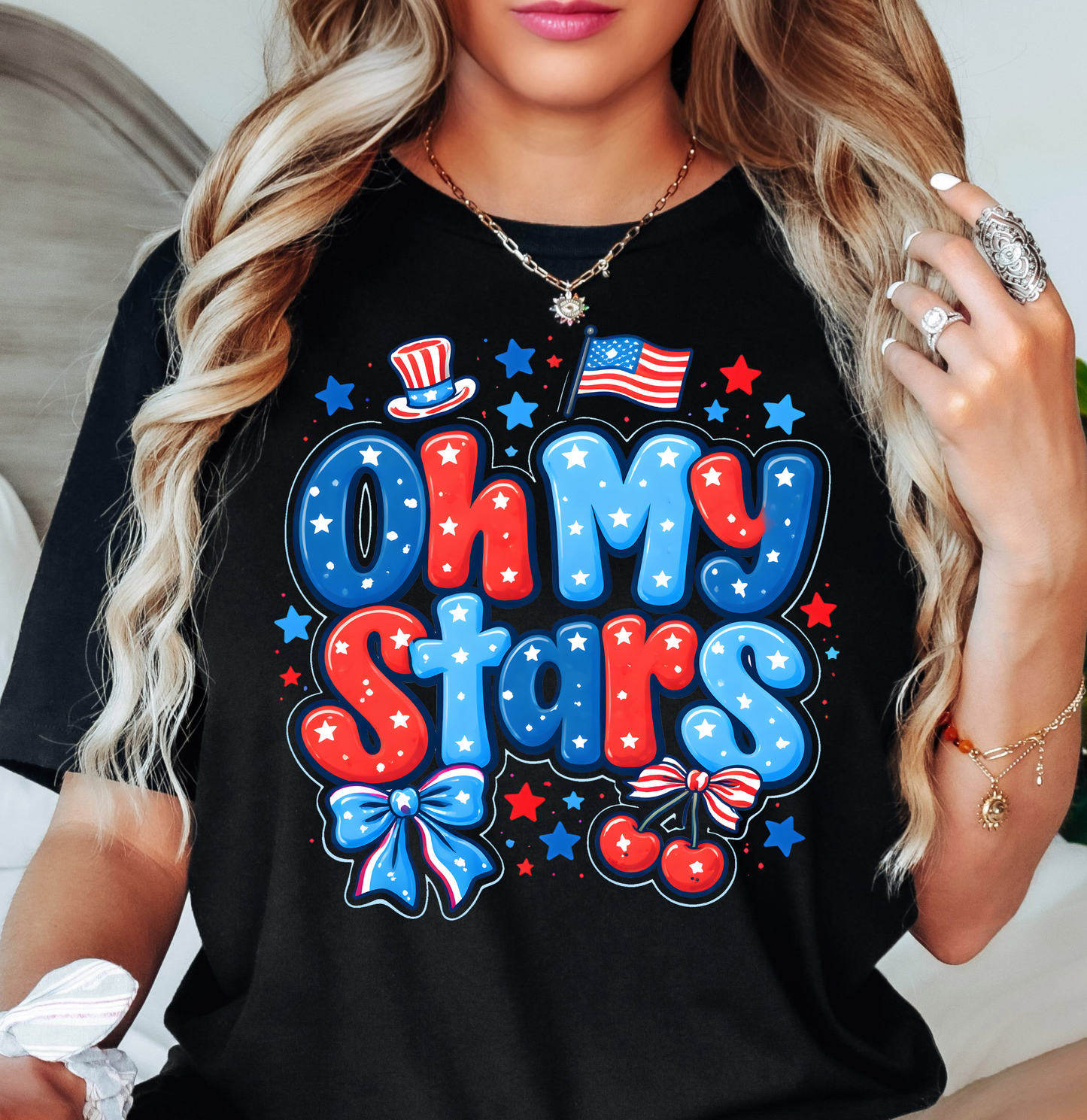 Oh My Stars Tee | Stars and Stripes Collection | Unisex Pre-Shrunk T-Shirt