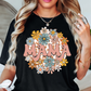 Retro Groovy Floral Mama Tee | Mama Mode Activated Collection | Unisex Pre-Shrunk T-Shirt