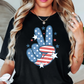 USA Peace Hand Tee | Stars and Stripes Collection | Unisex Pre-Shrunk T-Shirt