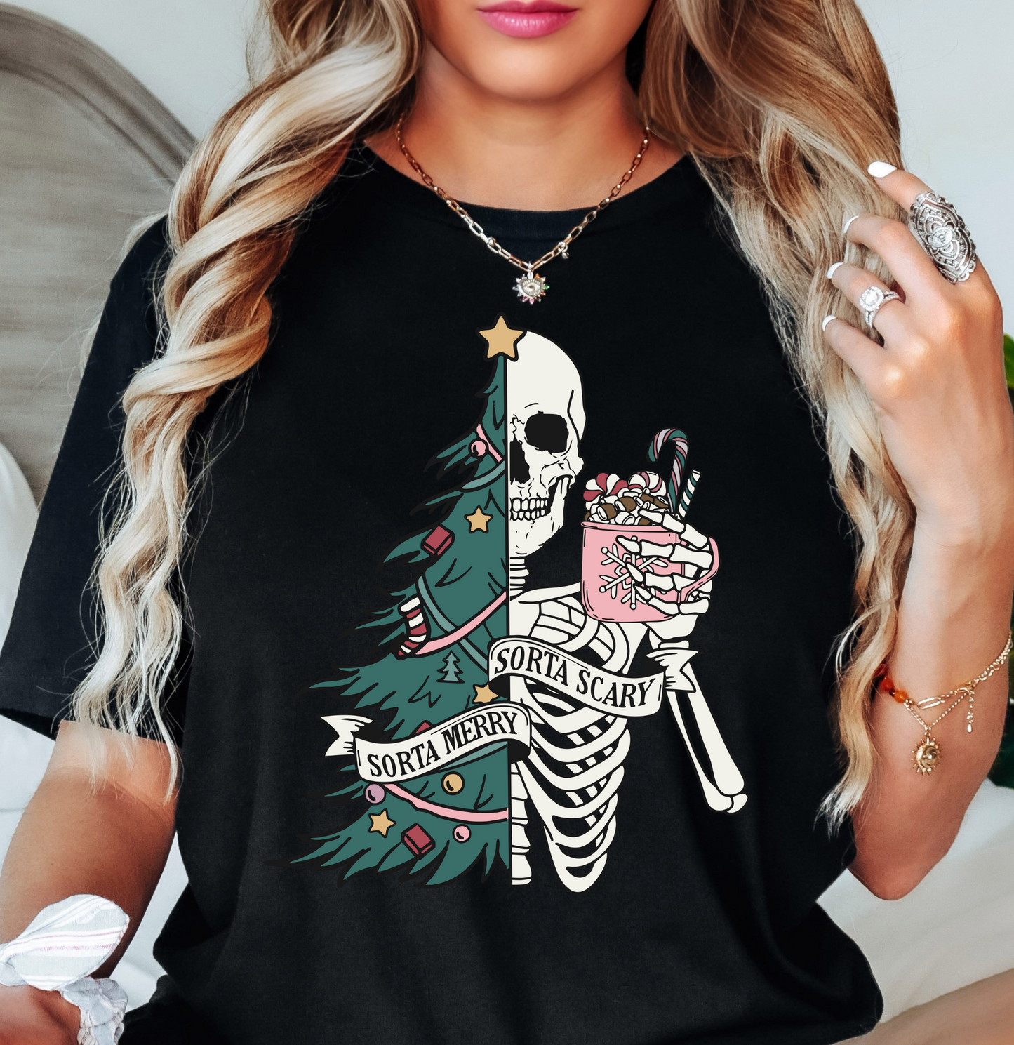 Sorta Merry Sorta Scary Tee | Tis The Season Collection | Unisex Pre-Shrunk T-Shirt