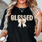 Floral Blessed Bow Tee | Walk By Faith Collection | Unisex Pre-Shrunk T-Shirt