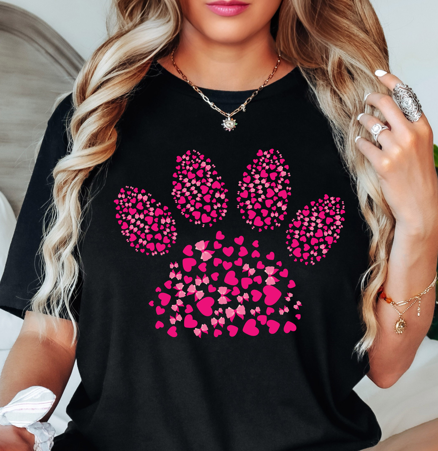 Pink Pet Paw Tee | Pawsitive Vibes Collection | Unisex Pre-Shrunk T-Shirt