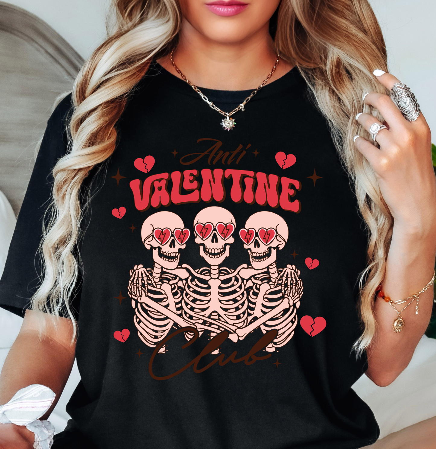 Anti Valentine Club Tee | XoXo Love Collection | Unisex Pre-Shrunk T-Shirt