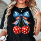 Cherry Cute Bow Tee | Stars and Stripes Collection | Unisex Pre-Shrunk T-Shirt
