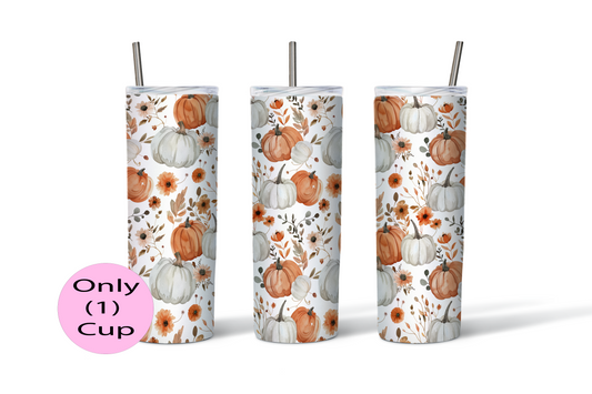 Boho Pumpkins | Falling For You Collection | 20oz (Skinny) Tumbler | Unique Gifts for Family Friends