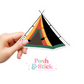 Camping Tent | Exploring Outdoors Clear Vinyl Stickers | Unique Gifts For Family Friends