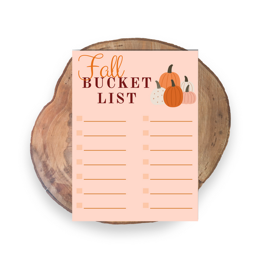 Fall Bucket List | Stationery - 5x7 Notepads | Unique Gifts For Family Friends