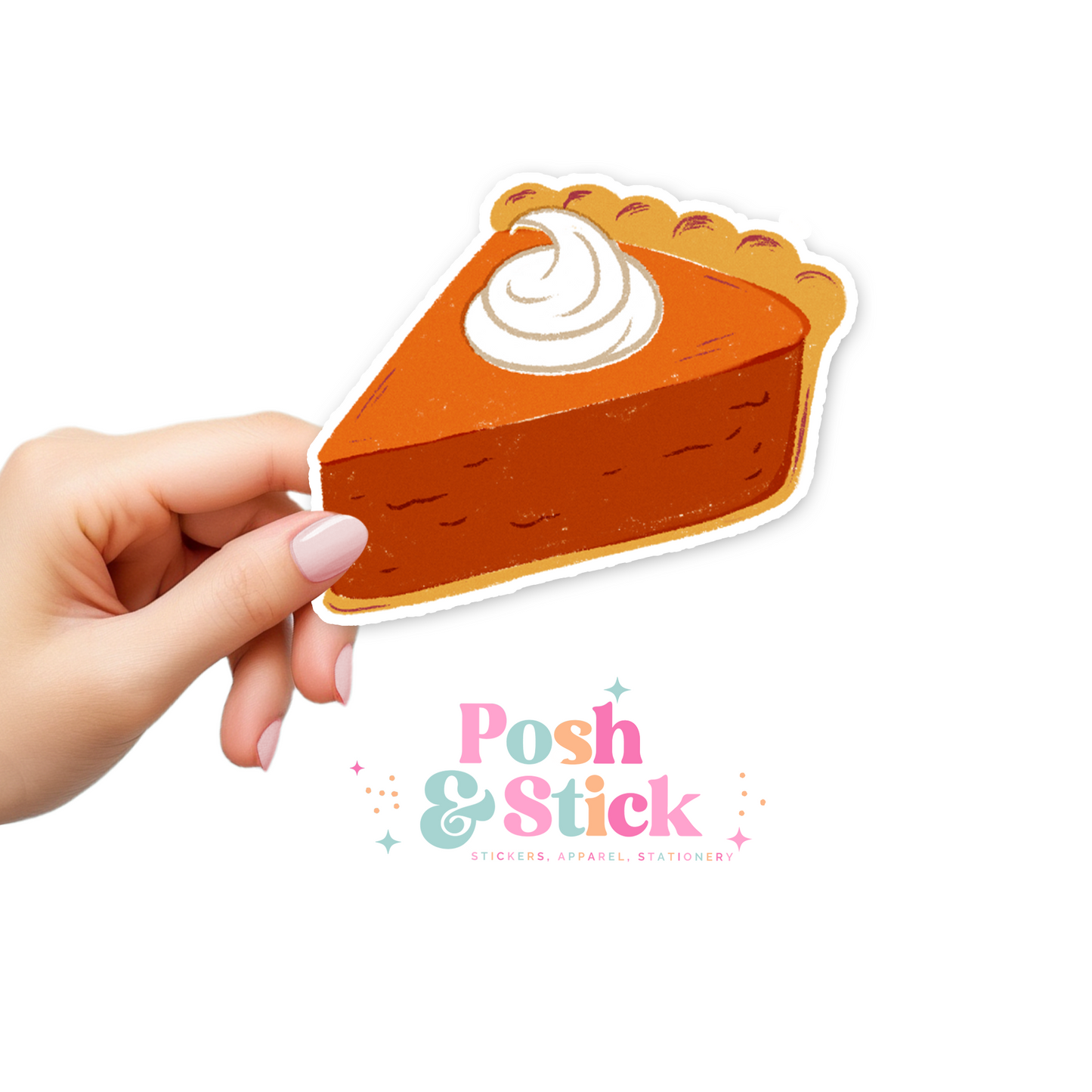 Pumpkin Pie | Falling For You Clear Vinyl Stickers | Unique Gifts For Family Friends