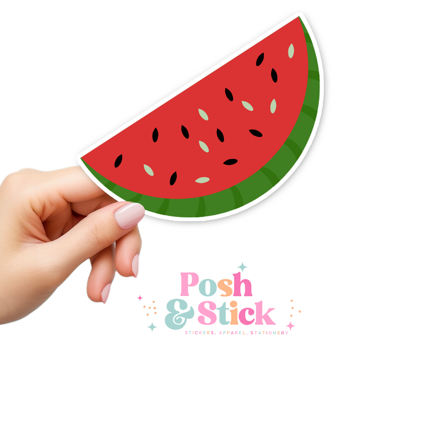 Slice O' Watermelon | Beach Breeze Clear Vinyl Stickers | Unique Gifts For Family Friends