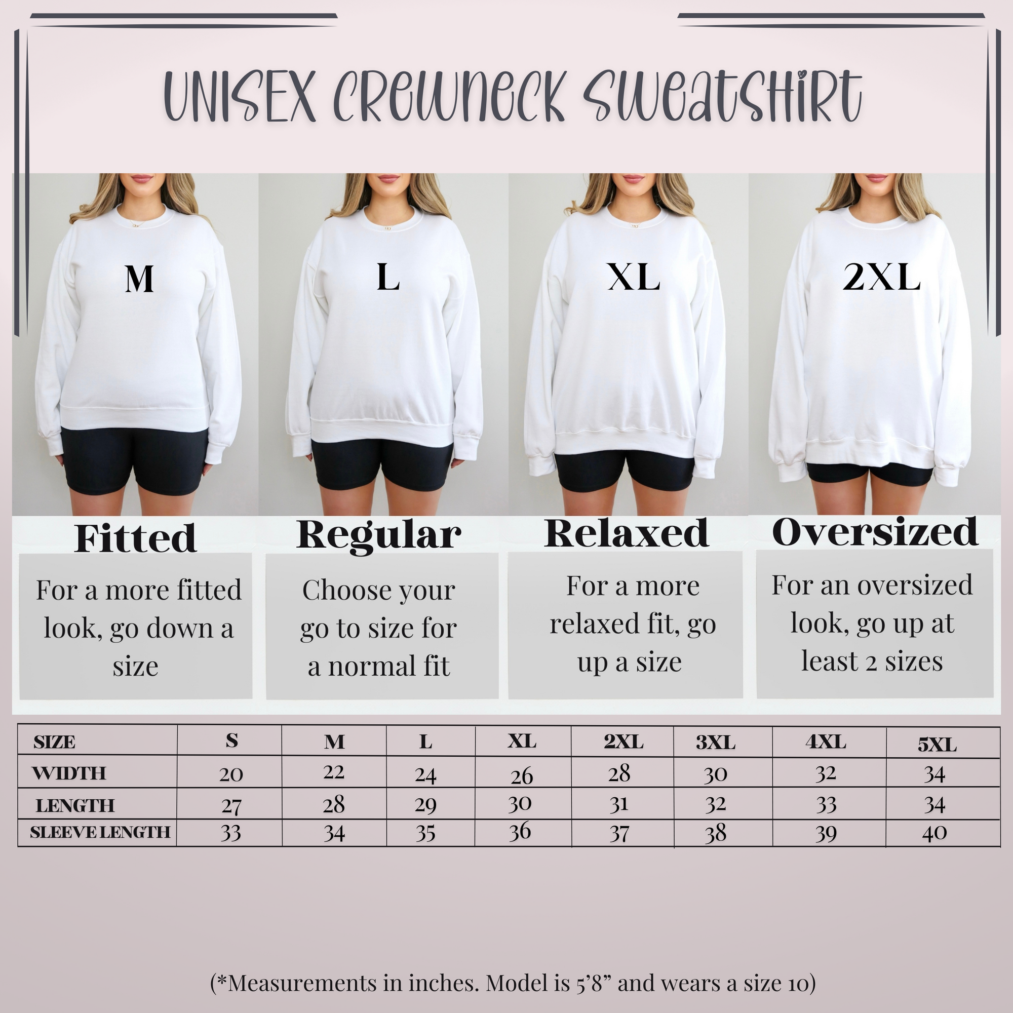 Sizing Guide Posh & Stick