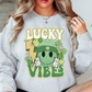 Retro Lucky Vibes Sweatshirt | Feeling Lucky Collection | Unique Gifts for Family Friends