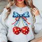 Cherry Cute Bow Sweatshirt | Stars and Stripes Collection | Unique Gifts for Family and Friends