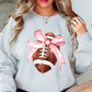Coquette Football Bow Sweatshirt | Groovy Vibes Collection | Unique Gifts for Family and Friends