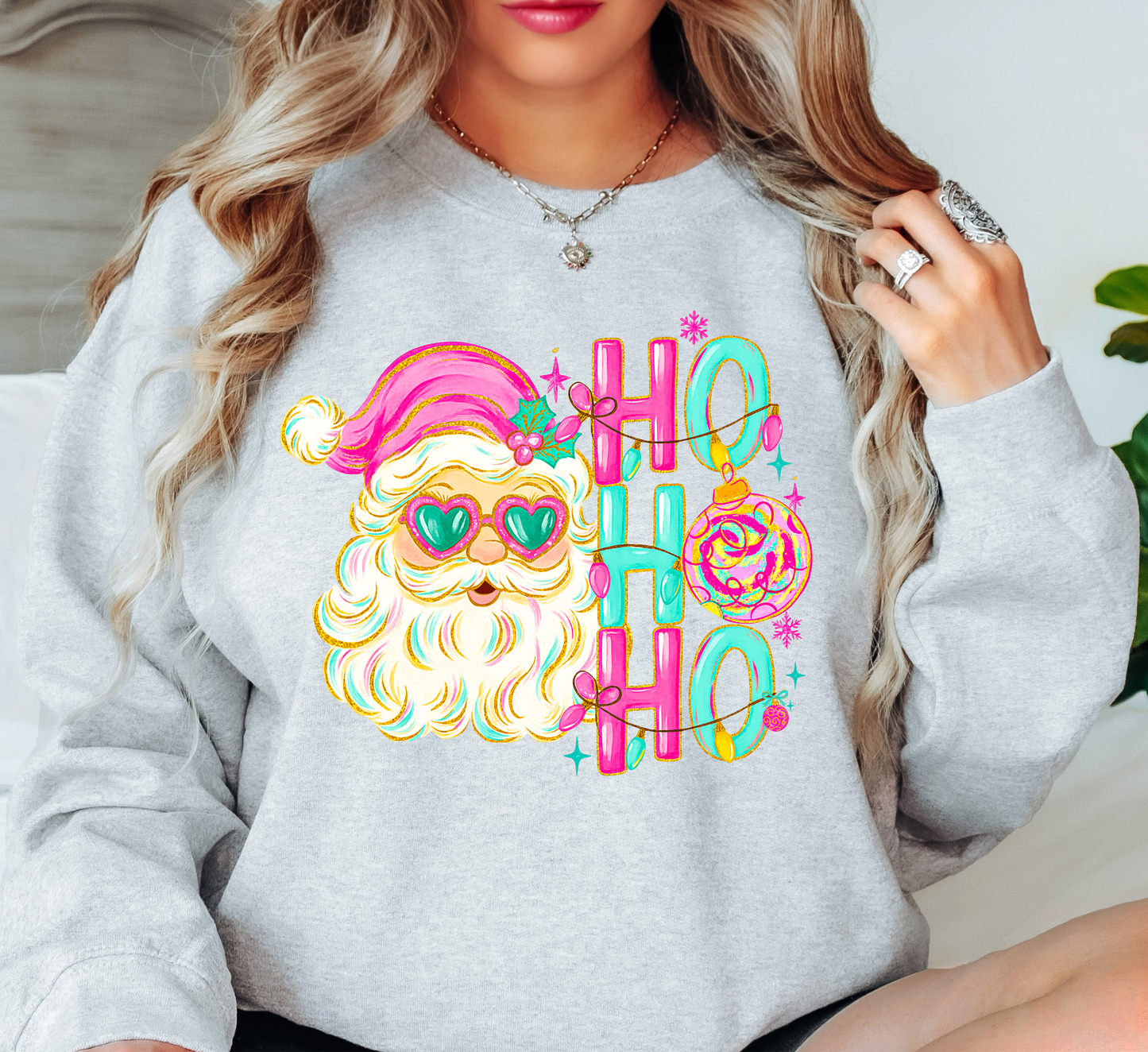 Santa Ho Ho Sweatshirt | Tis The Season Collection | Unique Gifts for Family Friends