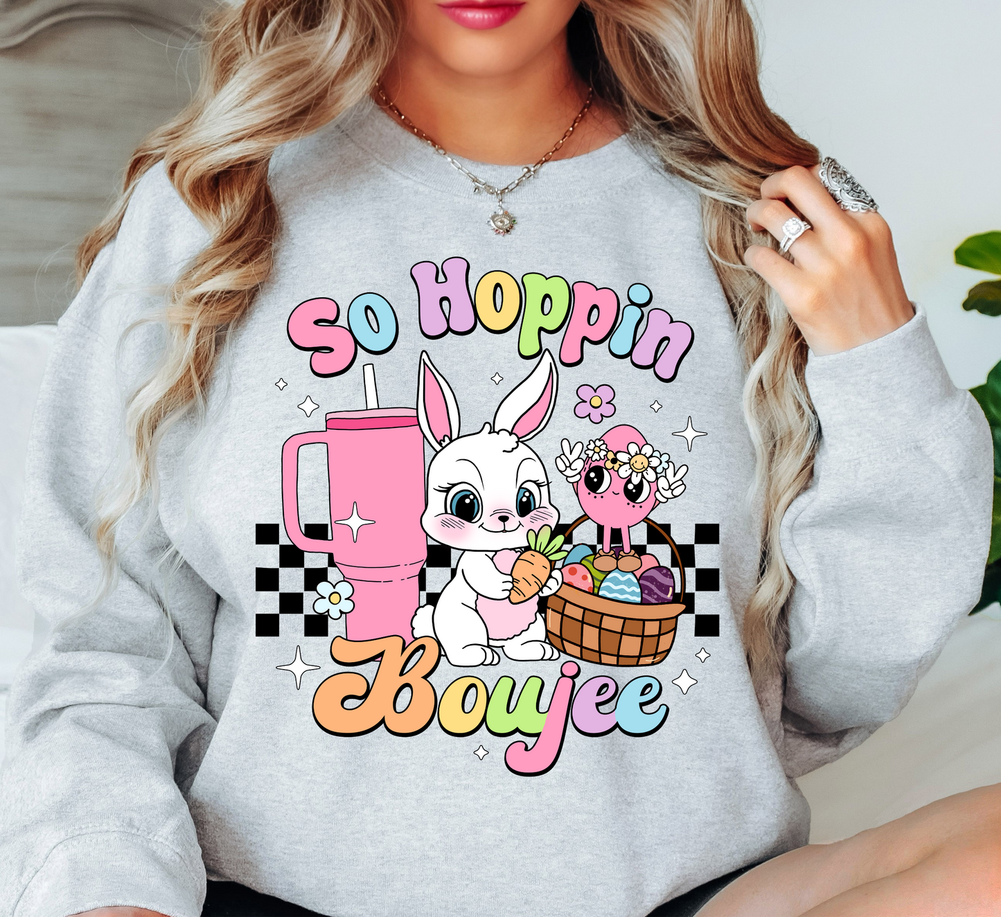 So Hoppin Boujee Sweatshirt | Hoppin' Into Spring Collection | Unique Gifts for Family Friends