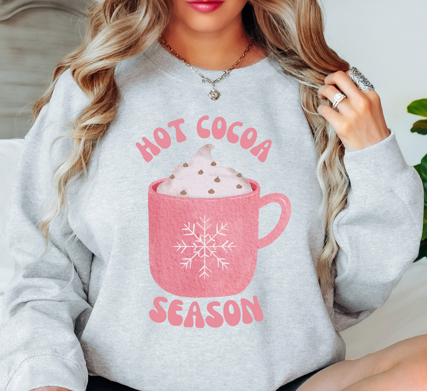 Hot Cocoa Season Sweatshirt | Frosty Chic Collection | Unique Gifts for Family Friends