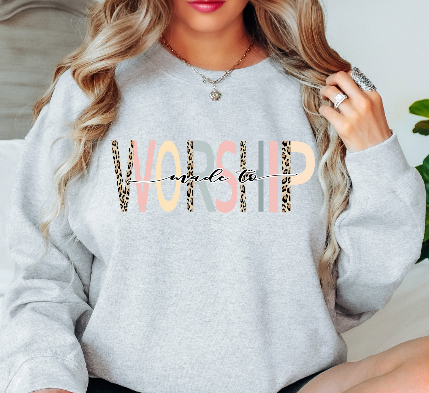 Made To Worship Sweatshirt | Walk By Faith Collection | Unique Gifts for Family and Friends