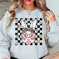 Bandana Glasses Bubblegum Sweatshirt | Hoppin' Into Spring Collection | Unique Gifts for Family Friends