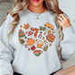 Fall Doodle Heart Sweatshirt | Falling For You Collection | Unique Gifts for Family Friends