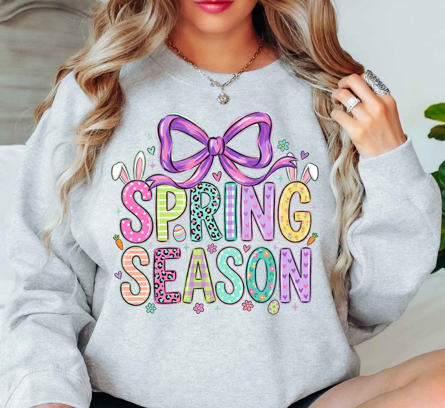 Colorful Spring Season Sweatshirt | Spring Fling Collection | Unique Gifts for Family Friends