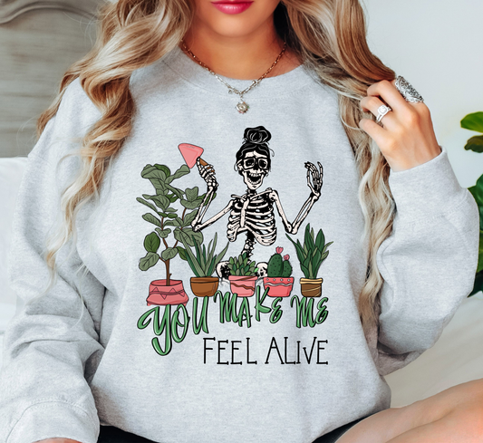 Feel Alive Plants Sweatshirt | Spring Fling Collection | Unique Gifts for Family Friends