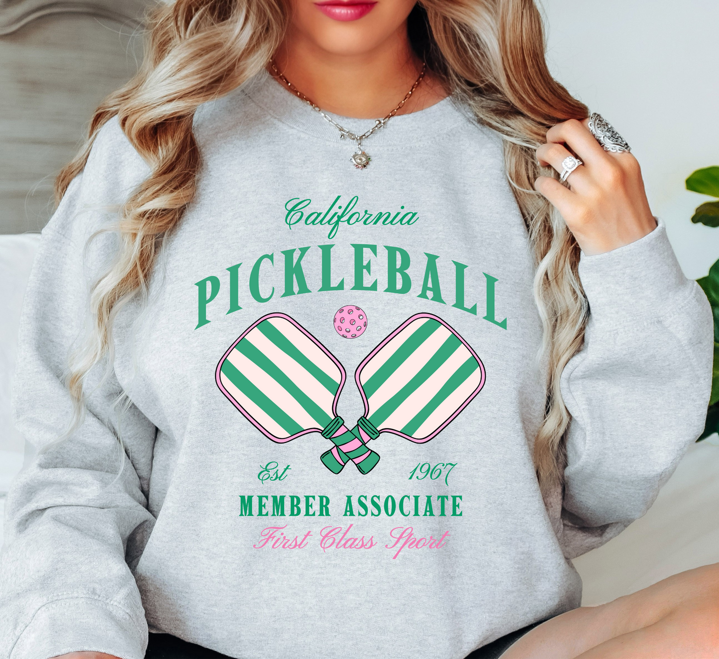 Cali Pickleball Sweatshirt | Groovy Vibes Collection | Unique Gifts for Family and Friends