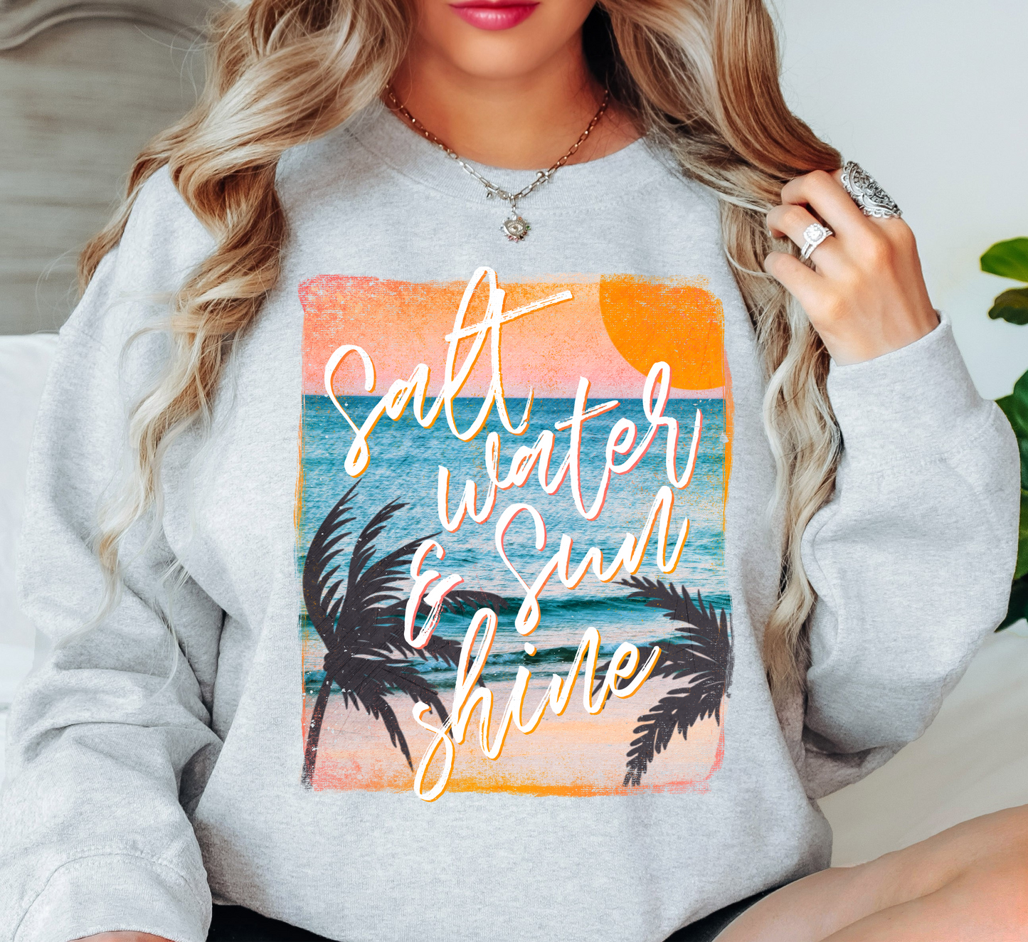 Saltwater and Sunshine Sweatshirt | Beach Breeze Collection | Unique Gifts for Family Friends