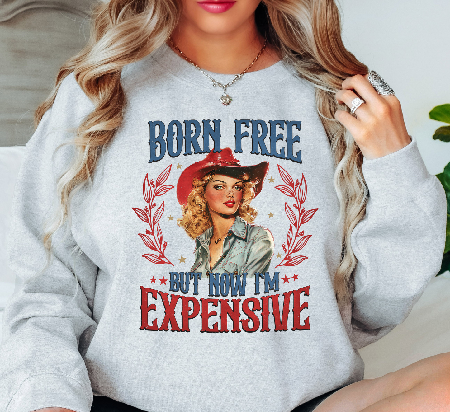 Born Free Expensive Sweatshirt | Stars and Stripes Collection | Unique Gifts for Family and Friends