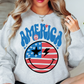 Retro America Smiley Face Sweatshirt | Stars and Stripes Collection | Unique Gifts for Family Friends