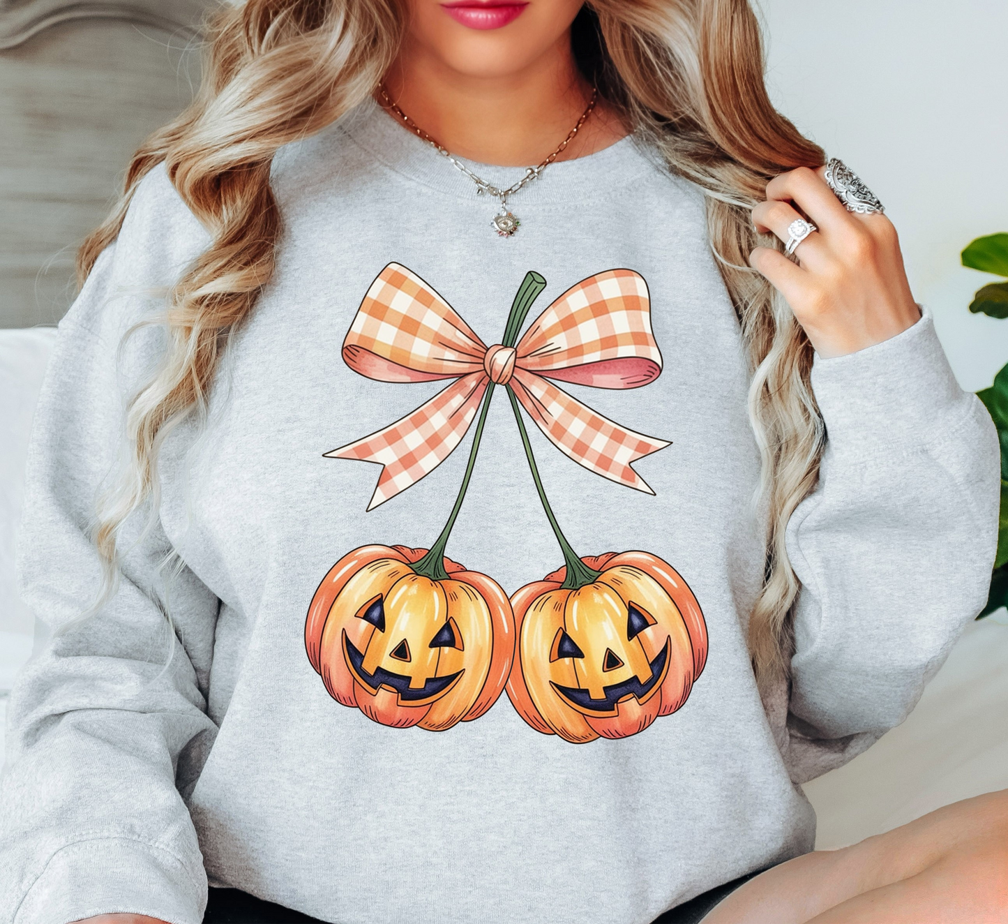 Pumpkin Cherries Sweatshirt | Boo-tiful Vibes Collection | Unique Gifts for Family Friends