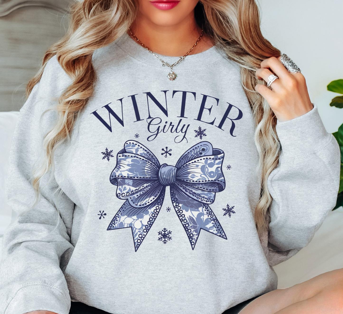 Winter Girly Sweatshirt | Frosty Chic Collection | Unique Gifts for Family Friends