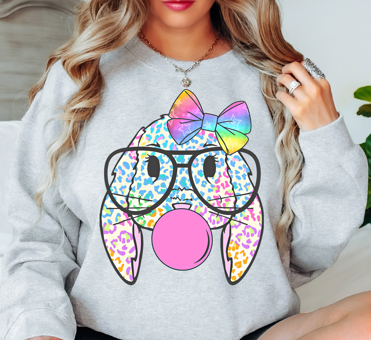 Nerdy Bunny Sweatshirt | Hoppin' Into Spring Collection | Unique Gifts for Family Friends