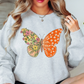 Two Tone Floral Butterfly Sweatshirt | Spring Fling Collection | Unique Gifts for Family Friends