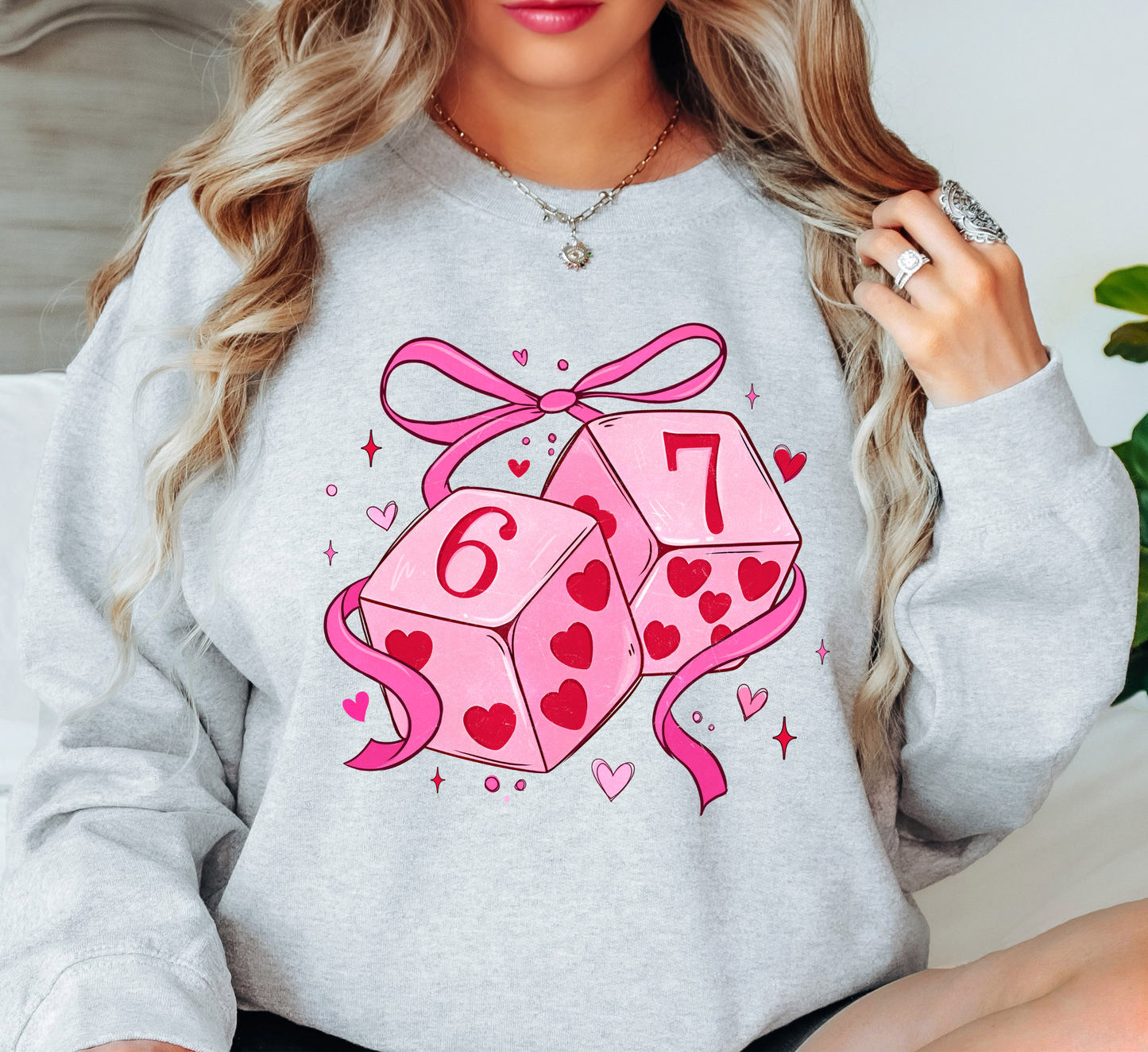 Preppy Six Seven Dice Sweatshirt | XoXo Love Collection | Unique Gifts for Family Friends