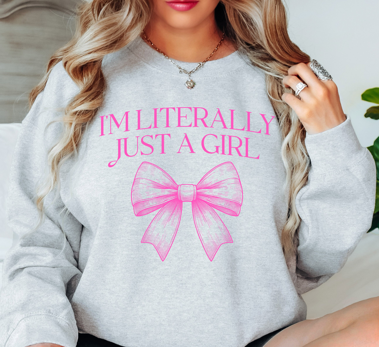 I'm Literally Just A Girl Sweatshirt | Groovy Vibes Collection | Unique Gifts for Family and Friends