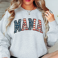 USA Floral Mama Sweatshirt | Mama Mode Activated Collection | Unique Gifts for Family Friends