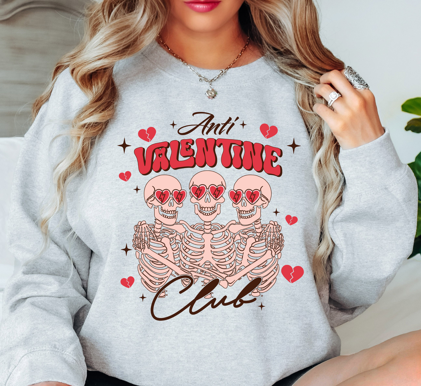 Anti Valentine Club Sweatshirt | XoXo Love Collection | Unique Gifts for Family Friends