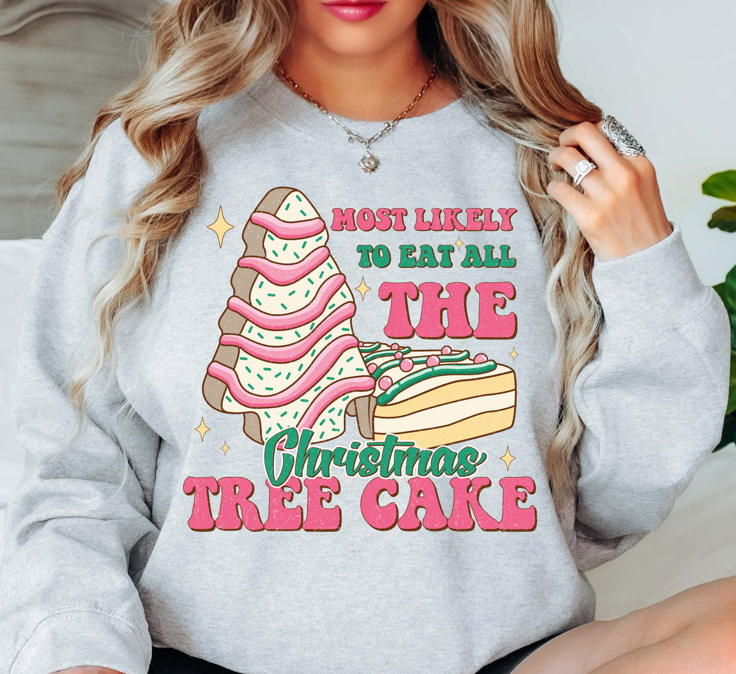 Christmas Tree Cake Sweatshirt | Tis The Season Collection | Unique Gifts for Family Friends