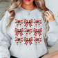 Coquette Bows Red Tan Sweatshirt | XoXo Love Collection | Unique Gifts for Family Friends