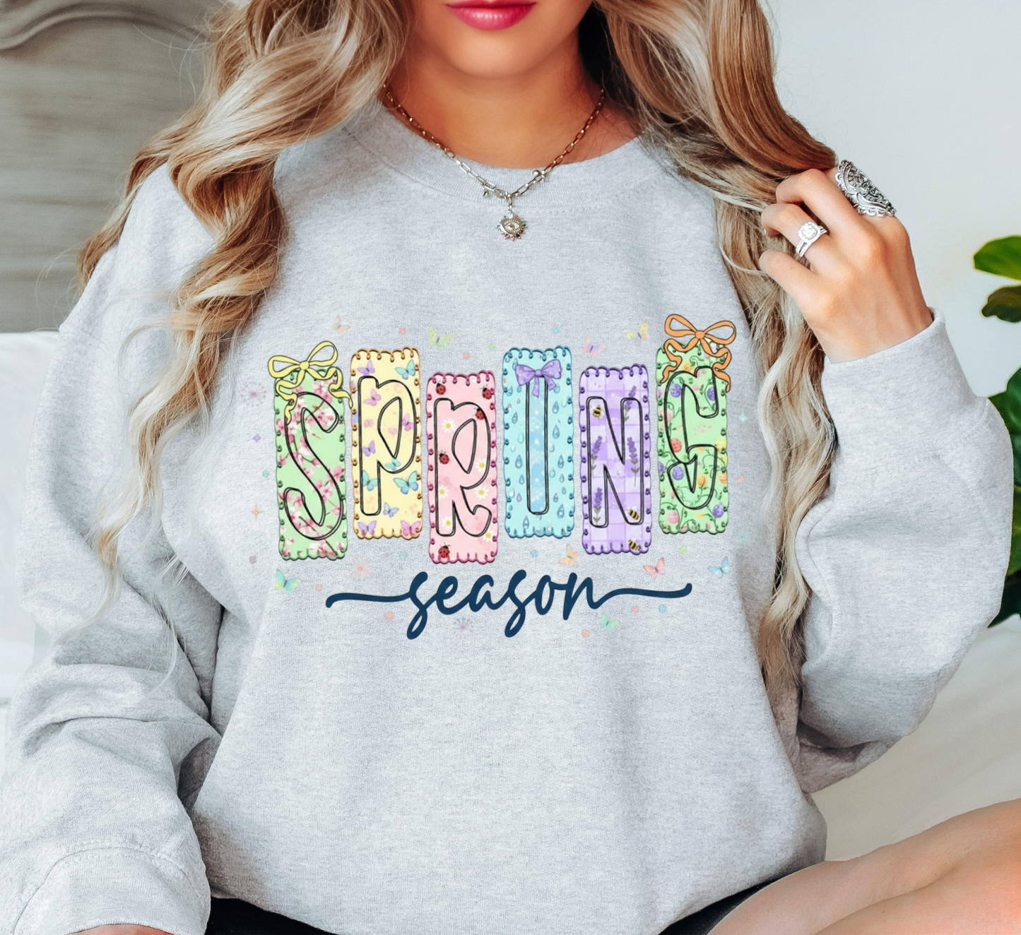 Preppy Spring Season Sweatshirt | Spring Fling Collection | Unique Gifts for Family Friends