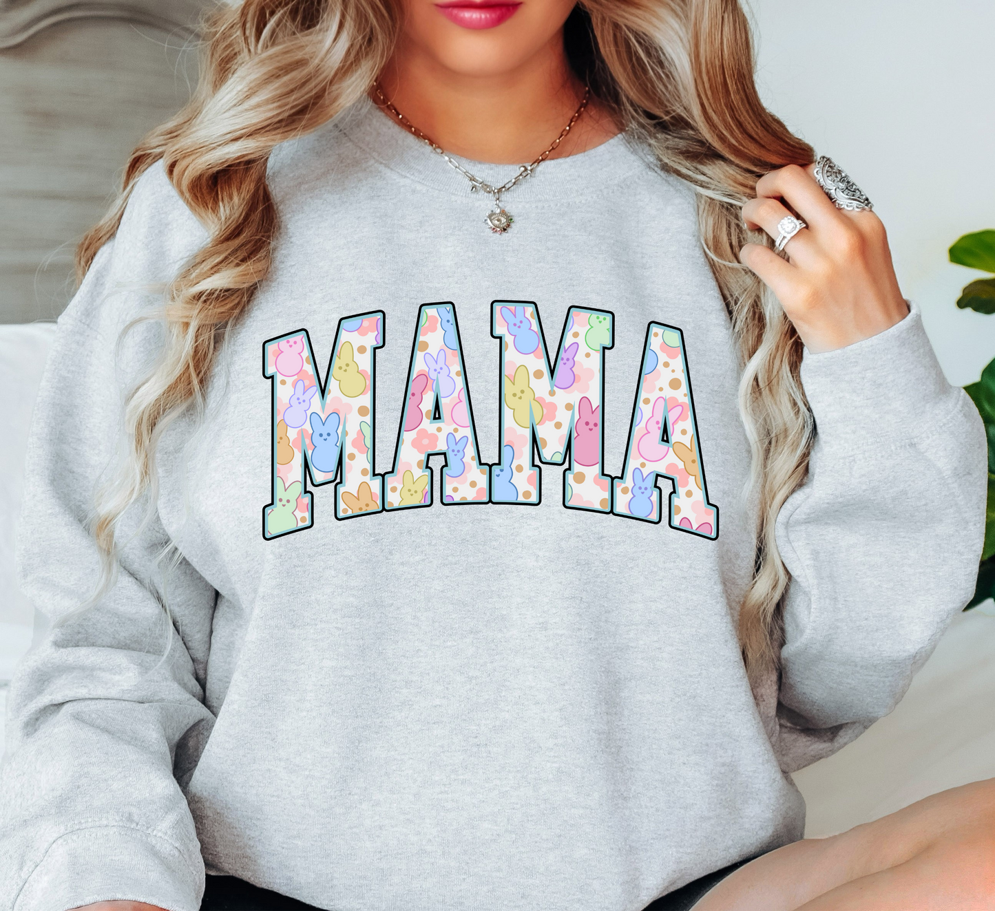 Retro Easter Mama Sweatshirt | Mama Mode Activated Collection | Unique Gifts for Family Friends