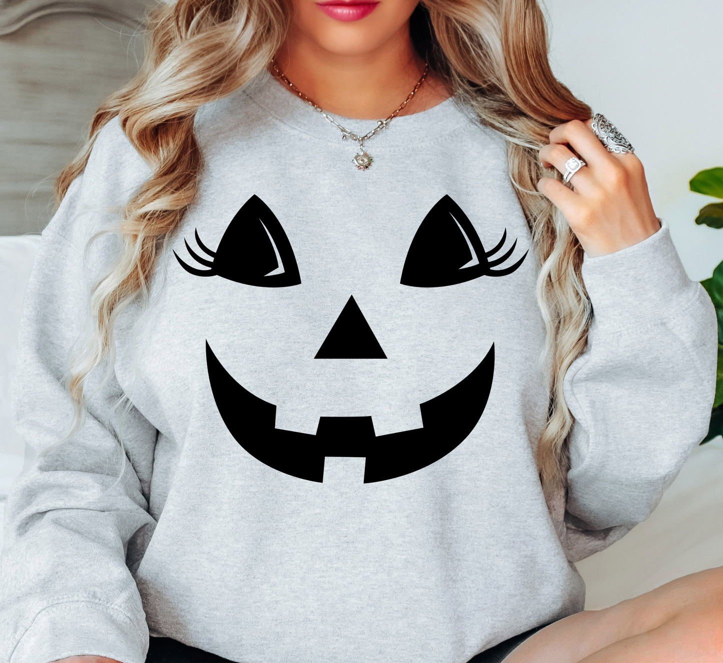 Cutie Jack O' Lantern Sweatshirt | Boo-tiful Vibes Collection | Unique Gifts for Family Friends