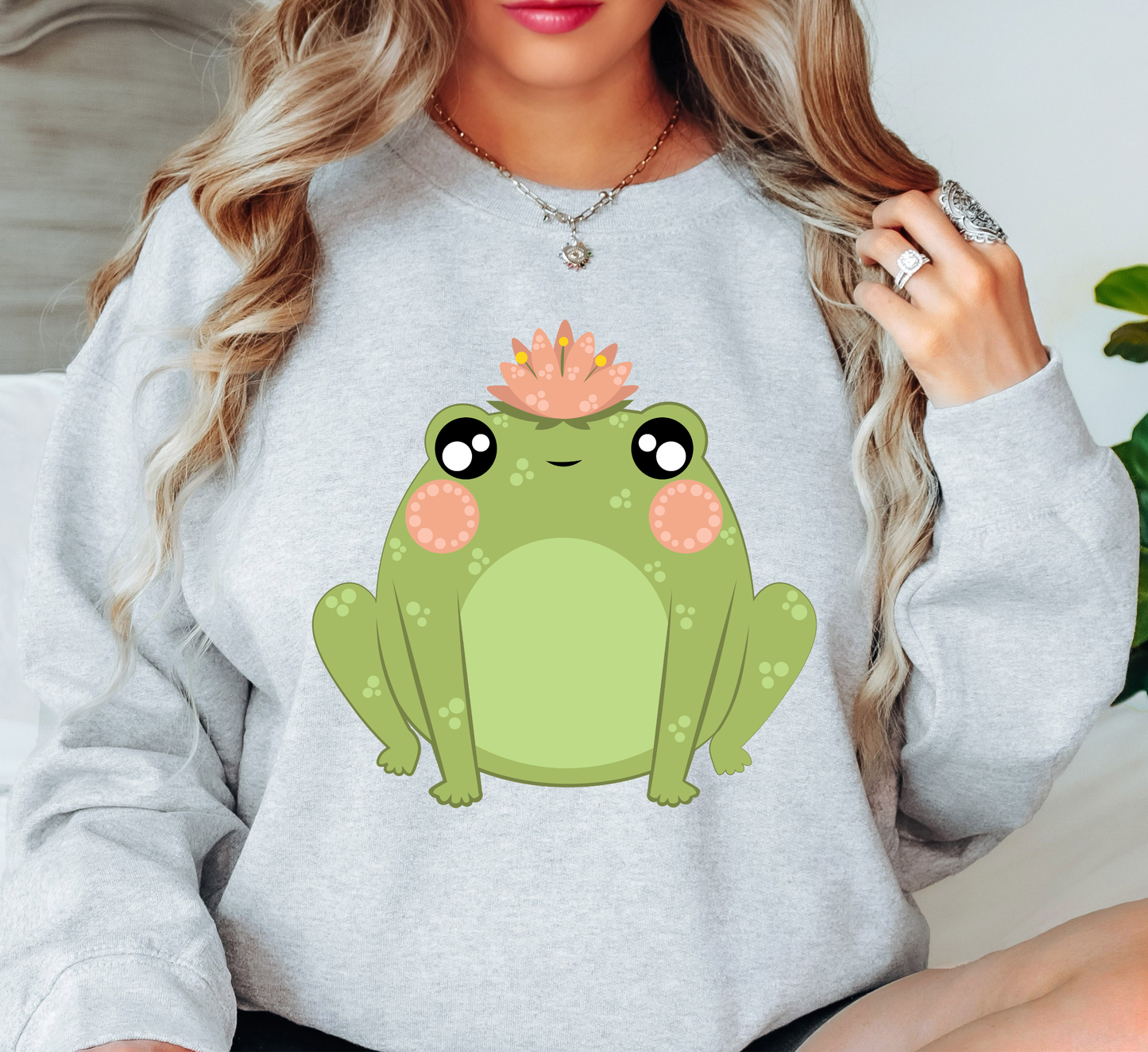 Spring Frog Sweatshirt | Spring Fling Collection | Unique Gifts for Family Friends