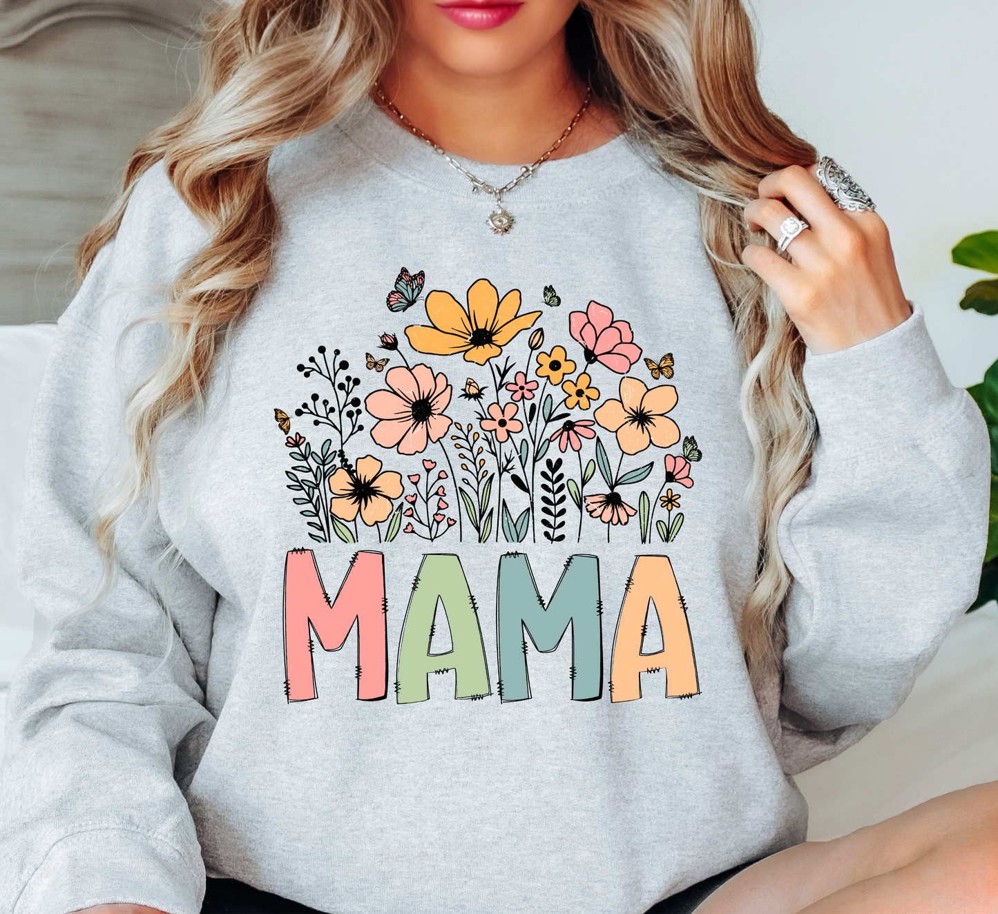 Mama Wildflowers Sweatshirt | Mama Mode Activated Collection | Unique Gifts for Family Friends