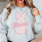 Checkered Mama Bunny Sweatshirt | Mama Mode Activated Collection | Unique Gifts for Family Friends