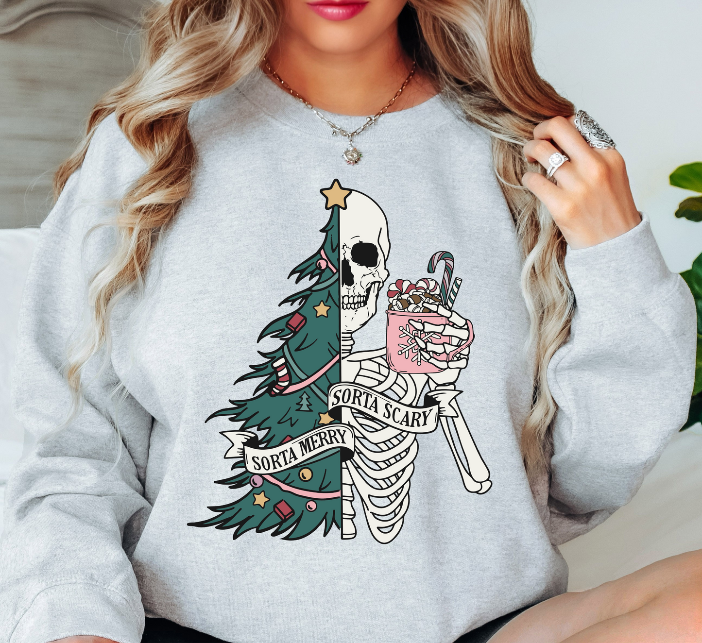 Sorta Merry Sorta Scary Sweatshirt | Tis The Season Collection | Unique Gifts for Family Friends